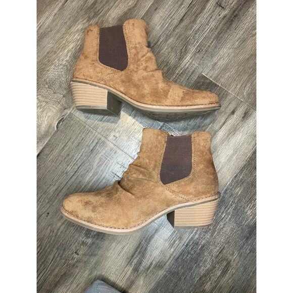 Sofft Euro Soft Adeah Brown Booties 7.5 Vegan Leather Normcore Classic Comfort - Picture 4 of 10